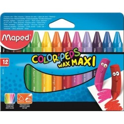 Ceruzky MAPED/ 12 Color Peps Maxi Wax,voskovky