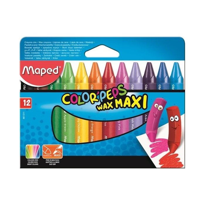 Ceruzky MAPED/ 12 Color Peps Maxi Wax,voskovky