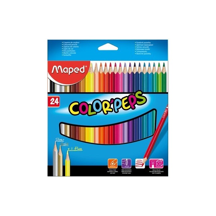 Ceruzky MAPED/24 3HR farebná súprava