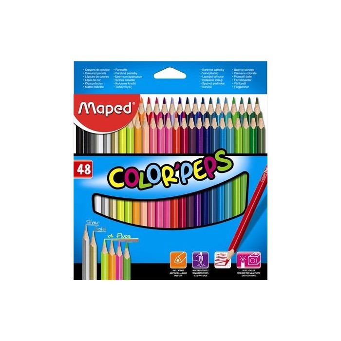 Ceruzky MAPED/48 3HR farebná súprava