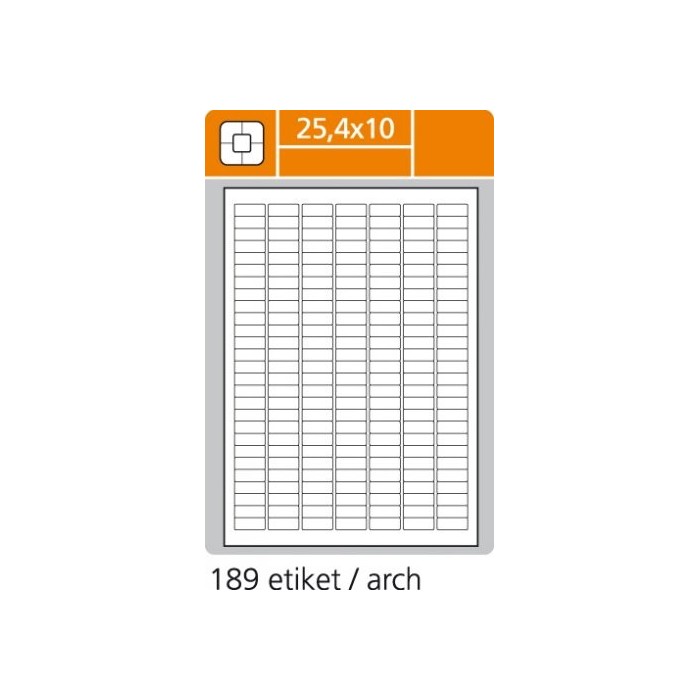 Etikety PLUS 25,4x10/100 hárkov