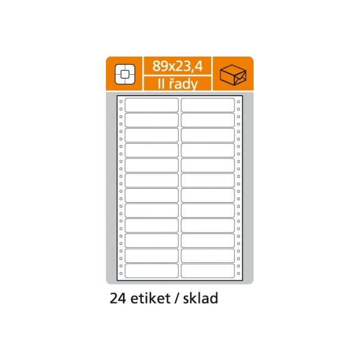 Etikety tabelačné 89x23,4 - 2R/100 hárkov