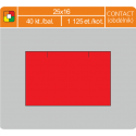 Etikety cenové 25x16 CONTACT obdĺžnik červené